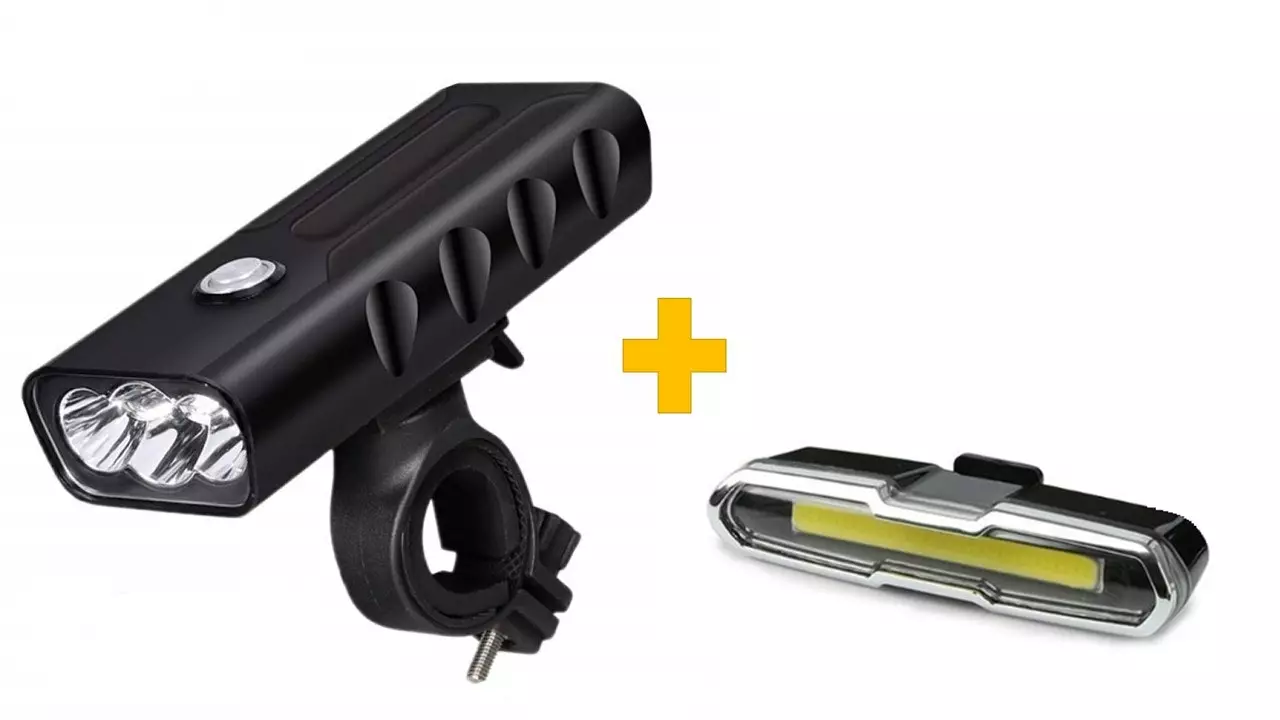 Genérico Generico Linterna Delantera Y Luz Trasera Roja Para Bicicleta 3 Genérico Generico Linterna Delantera Y Luz Trasera Roja Para Bicicleta