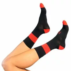 Taba Sport Media Ciclismo Franja Negro Rojo