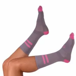 Taba Sport Media Ciclismo Rayas Gris Igual Rosado LRC