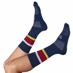 Taba Sport Media Ciclismo Bandas Azul Oscuro Blanco Rojo Amarillo