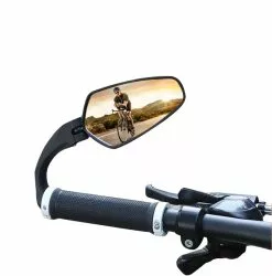 Genérico Generico Espejo Retrovisor Curvo De Manubrio Para Bici De Ciclismo Urbano 1 Unidad
