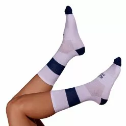 Taba Sport Media Ciclismo Franja Blanco Azul Oscuro