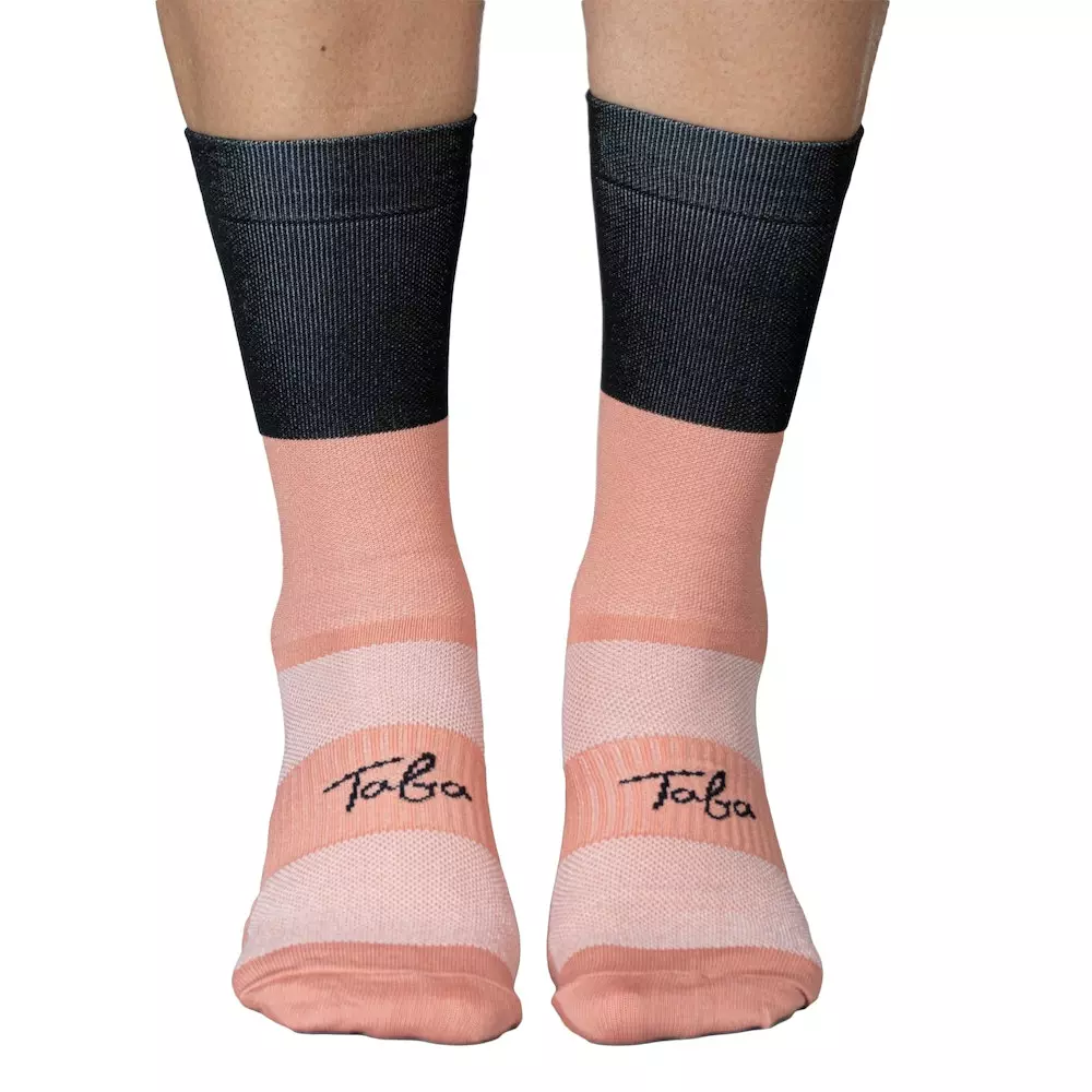 Taba Sport Media Ciclismo Franja Guayaba Negro 4 Taba Sport Media Ciclismo Franja Guayaba Negro - Imagen 2