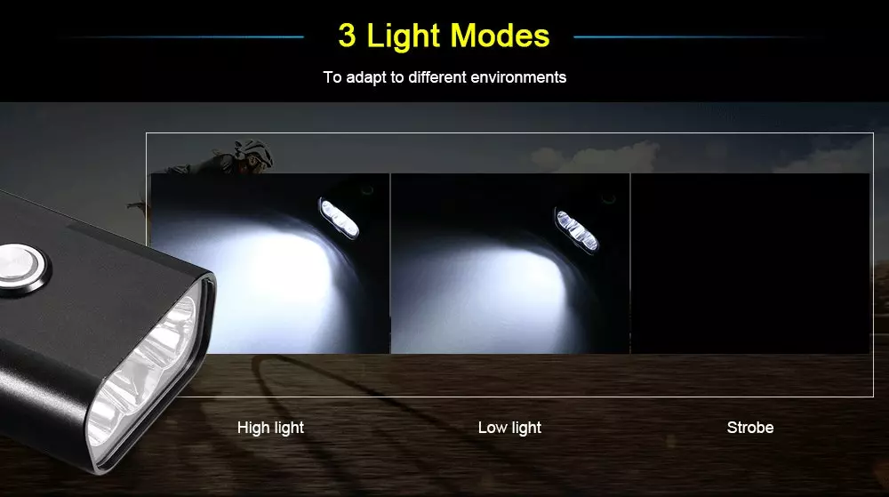 Genérico Generico Linterna Delantera Y Luz Trasera Roja Para Bicicleta 6 Genérico Generico Linterna Delantera Y Luz Trasera Roja Para Bicicleta - Imagen 4