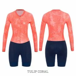 GW Enterizo Manga Larga Mujer Fundamental Tulip Coral