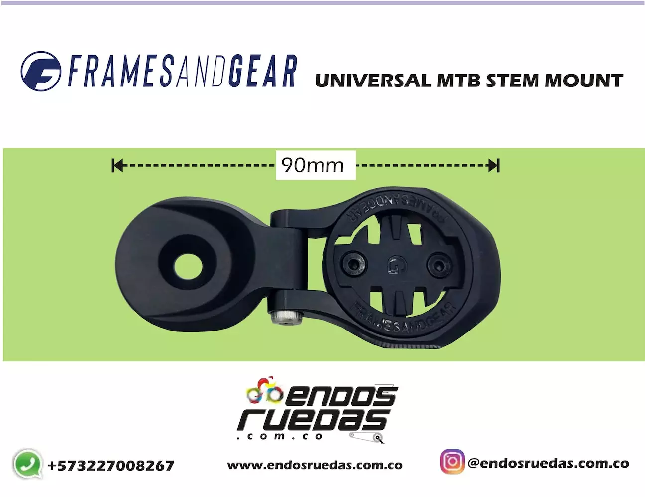 Soporte Para Ciclocomputador Para Manubrios Integrados O No UNIVERSAL MTB STEM MOUNT Frames And Gear 10 Soporte Para Ciclocomputador Para Manubrios Integrados O No UNIVERSAL MTB STEM MOUNT Frames And Gear - Imagen 8