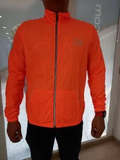 Ciclo Colombia Chaqueta Rompeviento Semi Impermeable Ciclocolombia Naranja