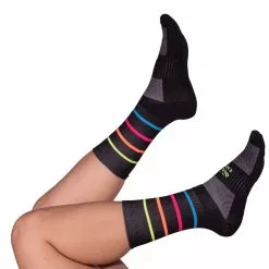 Taba Sport Media 7" Negra Rayas Multicolor