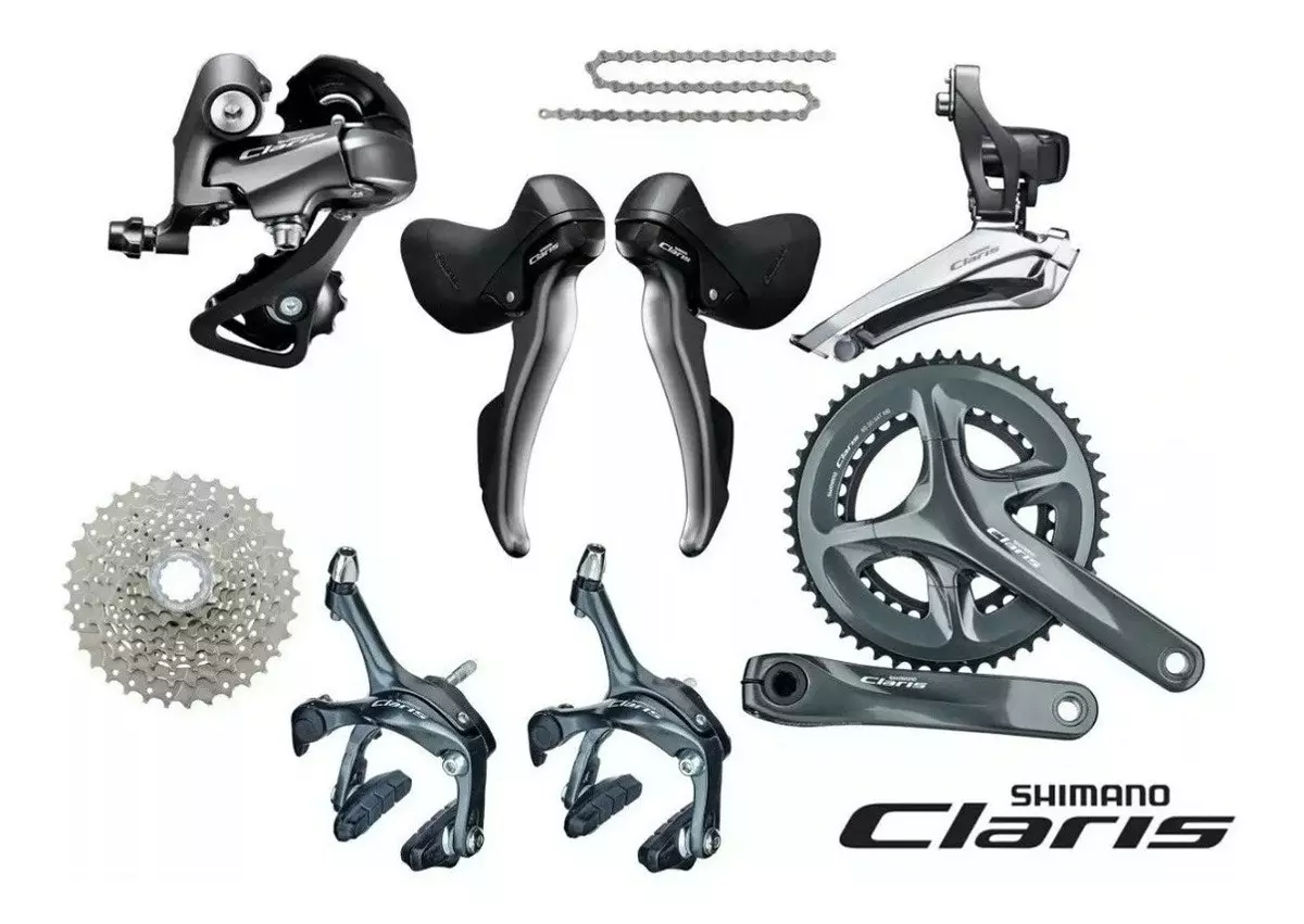 Grupo Para Bicicleta De Ruta Shimano Claris R2000 8v 50/34 3 Grupo Para Bicicleta De Ruta Shimano Claris R2000 8v 50/34