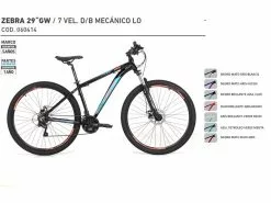 Bicicleta Mtb 29 Zebra GW 7v Db GW