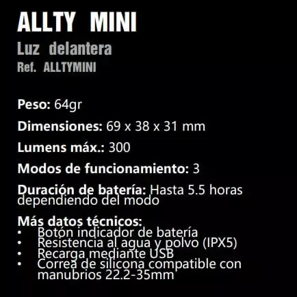 MAGICSHINE Combo Luz Allty Mini 300 + Seemee 20 Usb 5 MAGICSHINE Combo Luz Allty Mini 300 + Seemee 20 Usb - Imagen 3