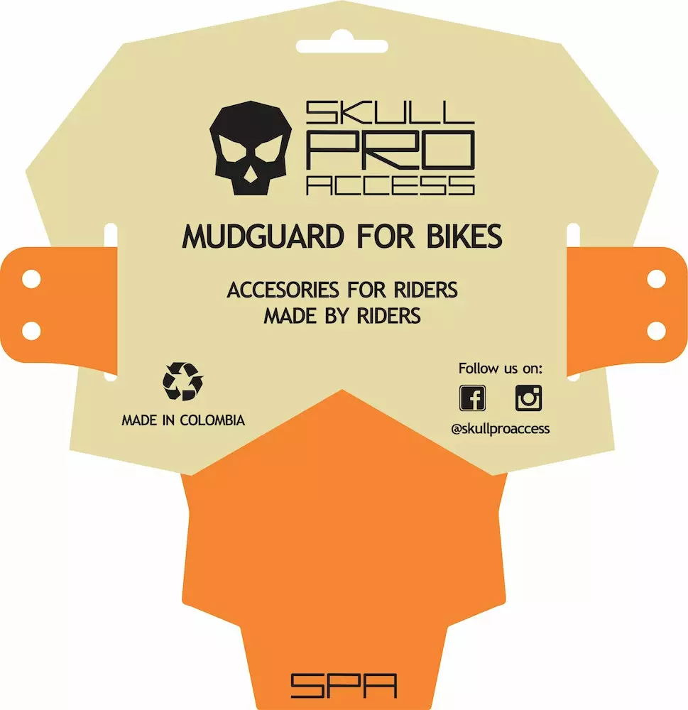 Guardabarros Para Bicicletas Skull Pro Access MUDGUARD - Naranja 4 Guardabarros Para Bicicletas Skull Pro Access MUDGUARD - Naranja - Imagen 2