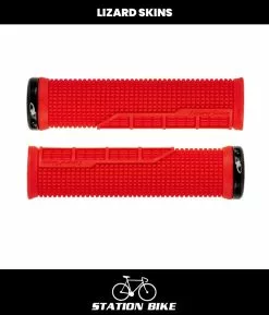 Mangos Mtb Lock On Machine Lizard Skins Negro/Rojo