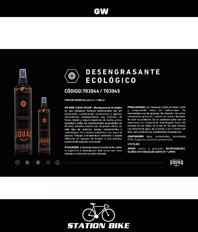 Desengrasante GW Squad Ecologico 430cc 5 Desengrasante GW Squad Ecologico 430cc - Imagen 3