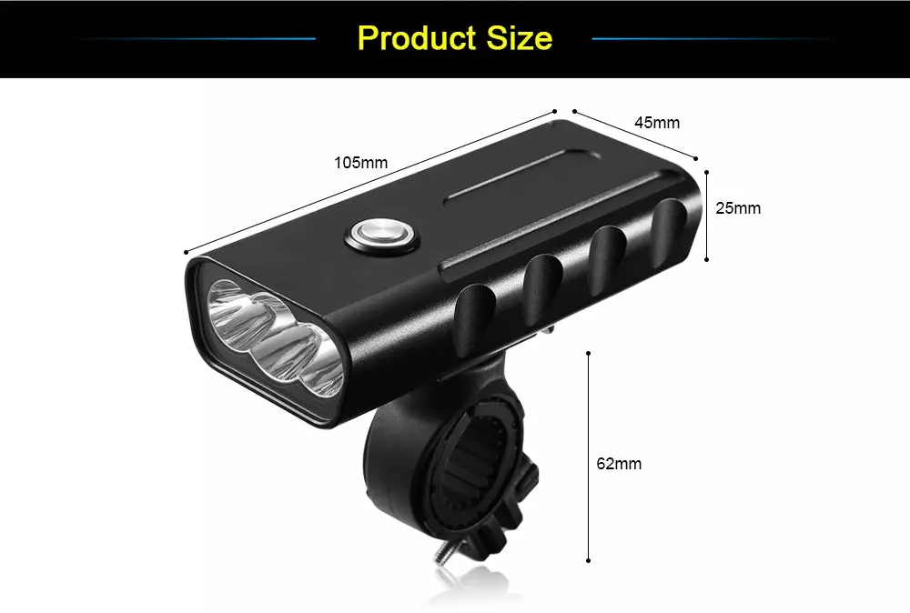 Genérico Generico Linterna Delantera Y Luz Trasera Roja Para Bicicleta 4 Genérico Generico Linterna Delantera Y Luz Trasera Roja Para Bicicleta - Imagen 2