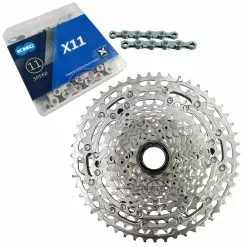 Combo 11 Velocidades Pacha 11v Shimano Deore 11-51 Cassette + Cadenilla Kmc X11