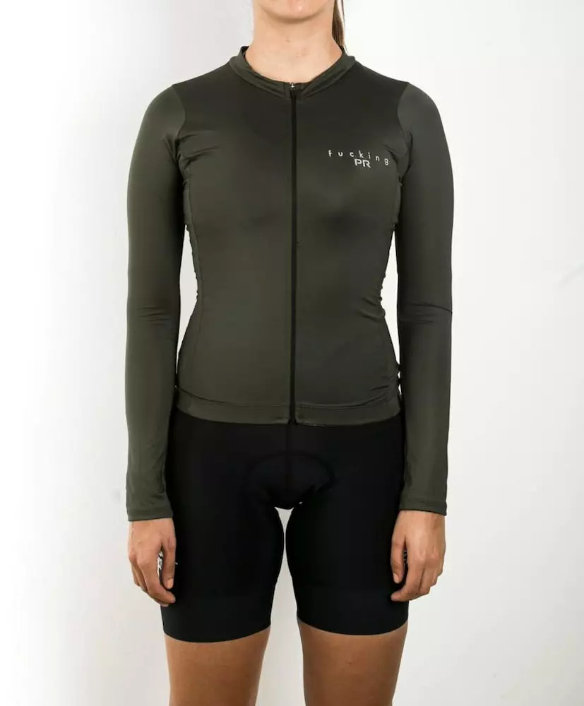 Fucking PR Jersey Dama Manga Larga Verde Militar 3 Fucking PR Jersey Dama Manga Larga Verde Militar