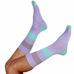 Taba Sport Media Ciclismo Franja Lila Gris Menta