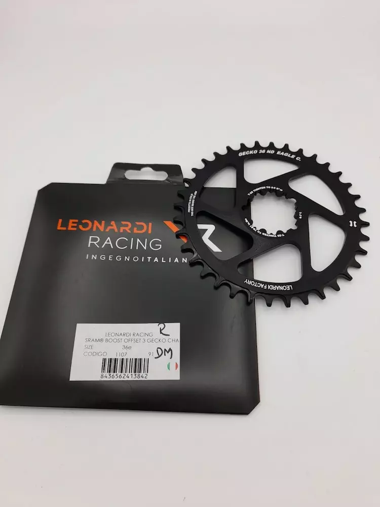 Leonardi Racing Plato/coronilla LEONARDI MTB 36T Redonda DM Montaje Directo Negra Compatible SRAM 4 Leonardi Racing Plato/coronilla LEONARDI MTB 36T Redonda DM Montaje Directo Negra Compatible SRAM - Imagen 2