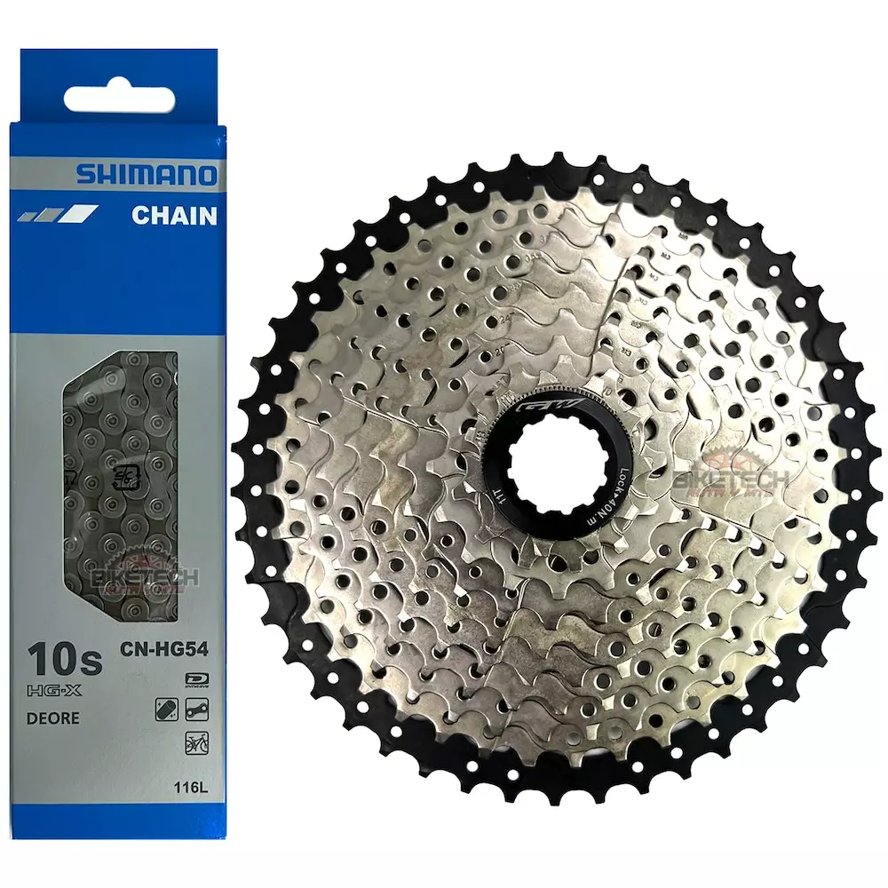 Combo 10 Velocidades Pacha 10v GW 11-46 + Cadena 10v Shimano Mtb 3 Combo 10 Velocidades Pacha 10v GW 11-46 + Cadena 10v Shimano Mtb