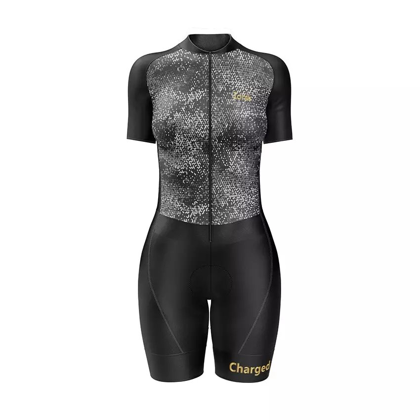 Enterizo De Ciclismo Femenino Negro / Gris Claro IONIK Manga Corta Ref: 3768C-003-MC 3 Enterizo De Ciclismo Femenino Negro / Gris Claro IONIK Manga Corta Ref: 3768C-003-MC
