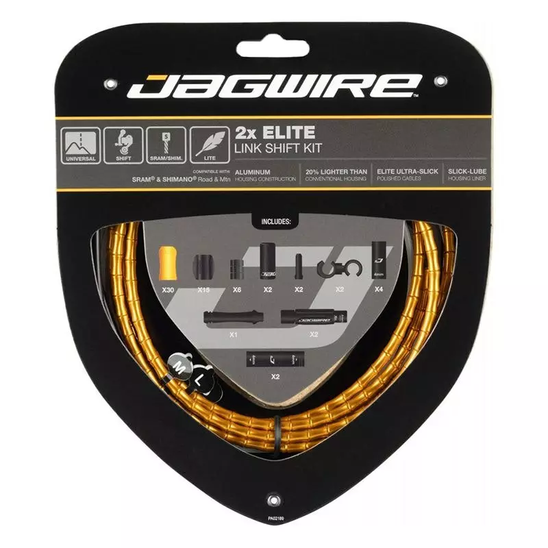 Jagwire Kit Cambios Elite Link 2x Dorado 3 Jagwire Kit Cambios Elite Link 2x Dorado