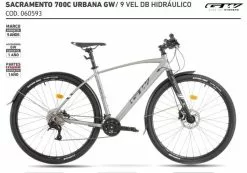 Bicicleta 700 Sacramento GW 9 Vel Hidraulica