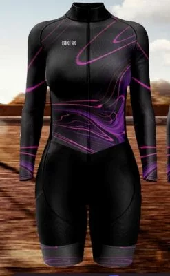 BikeKr Enterizo Dama Negro Morado