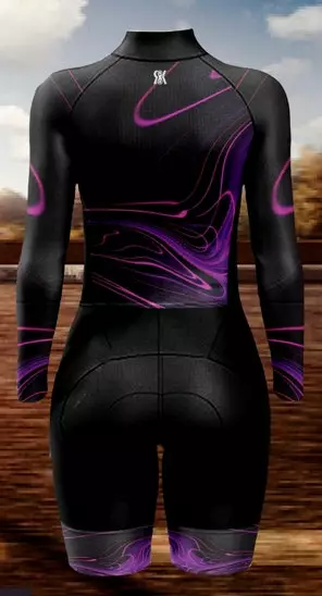 BikeKr Enterizo Dama Negro Morado 4 BikeKr Enterizo Dama Negro Morado - Imagen 2