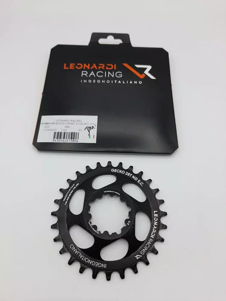 Leonardi Racing Plato/coronilla LEONARDI MTB 28T Redonda DM Montaje Directo Negra Compatible SRAM 4 Leonardi Racing Plato/coronilla LEONARDI MTB 28T Redonda DM Montaje Directo Negra Compatible SRAM - Imagen 2