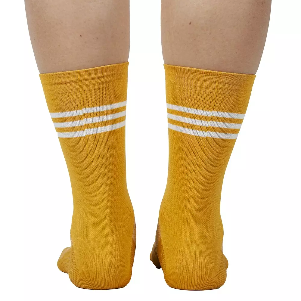 Taba Sport Media Ciclismo Lineas Mostaza Blanco 4 Taba Sport Media Ciclismo Lineas Mostaza Blanco - Imagen 2