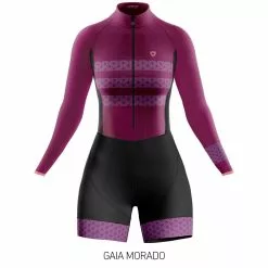 Enterizo Manga Larga Mujer Basic - Morado GW
