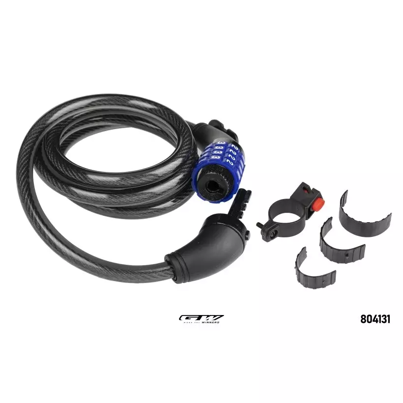 Candado GW Cable Espiral C/Clave 10x150 3 Candado GW Cable Espiral C/Clave 10x150