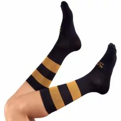 Taba Sport Media 7" Negra Bandas Mostaza