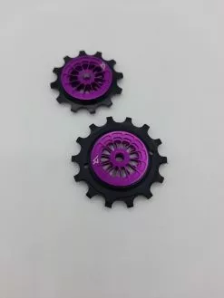 Leonardi Racing Rodamiento De Arnite Solo Roldanas Traseras LEONARDI Para SRAM 14T Y 12T MTB 12v (MORADO)