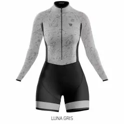 Enterizo Manga Larga Mujer Living Luna - Gris GW