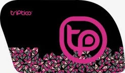 Triptico Maleta R4pro Triangulos Fucsia