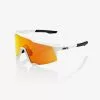 Gafas 100% Speedcraft Soft Tact Off Blanca Lente Hyper Rojo