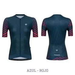 GW Camisa Manga Corta Mujer Mistura Azul/Rojo