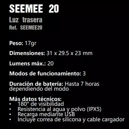 MAGICSHINE Combo Luz Allty Mini 300 + Seemee 20 Usb 6 MAGICSHINE Combo Luz Allty Mini 300 + Seemee 20 Usb - Imagen 4