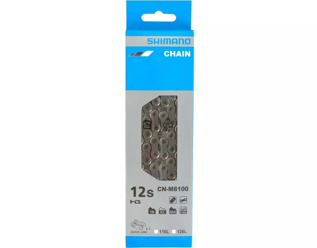 Cadenilla Shimano Deore XT De 12 Velocidades CN-M8100 126 Eslabones E-BIKE RATED 3 Cadenilla Shimano Deore XT De 12 Velocidades CN-M8100 126 Eslabones E-BIKE RATED