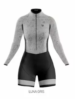 GW Enterizo Manga Larga Mujer Living Luna/Gris