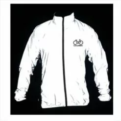 Ciclo Colombia Chaqueta Rompeviento Semi Impermeable Ciclocolombia Gris Full Reflectivo