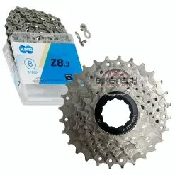 Combo 8 Velocidades Ruta Pacha 8v GW 11-28 + Cadenilla Kmc Z8 Cassette
