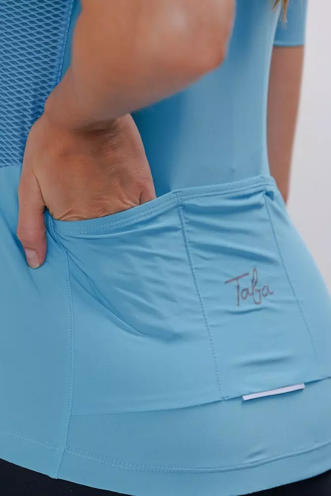 Taba Sport Jersey Ciclismo Mujer Route Azul Claro 5 Taba Sport Jersey Ciclismo Mujer Route Azul Claro - Imagen 3