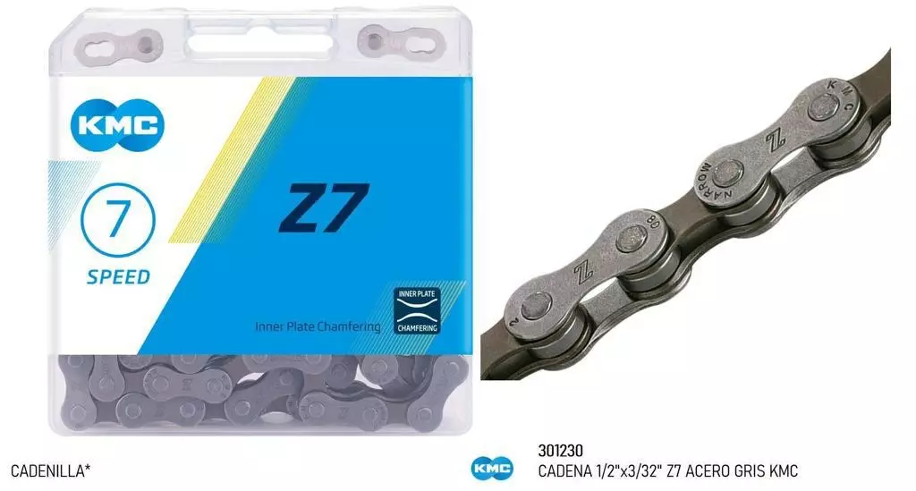 Cadenilla 1/2 X 3/32 114l Z7 KMC 3 Cadenilla 1/2 X 3/32 114l Z7 KMC