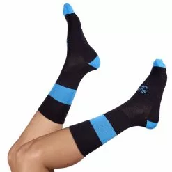 Taba Sport Media 7" Negra Franja Azul Marino